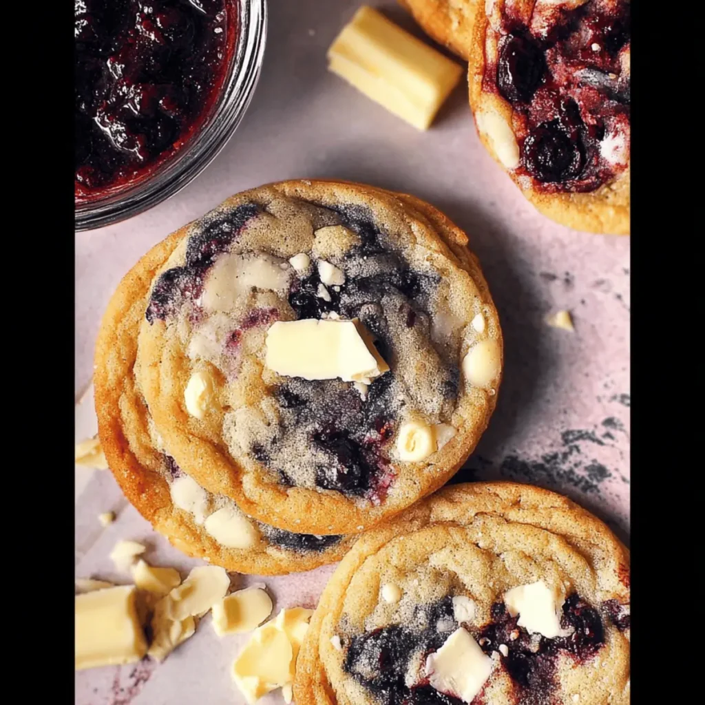 Blueberry Lemon White Chocolate Cookies
