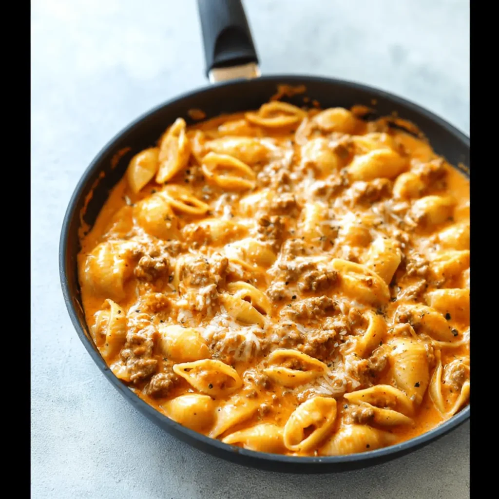 Creamy Beef and Shells