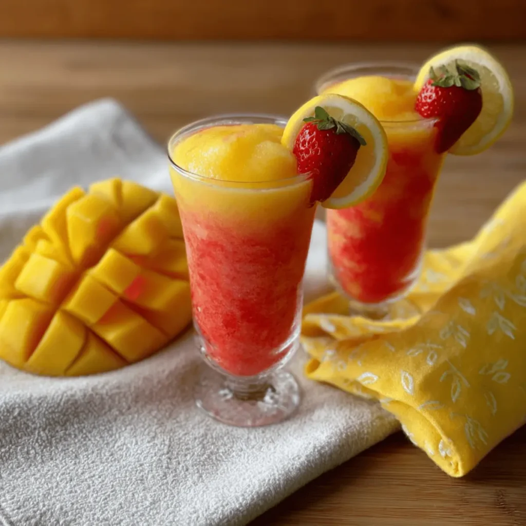 Frozen Mango Strawberry Lemonade