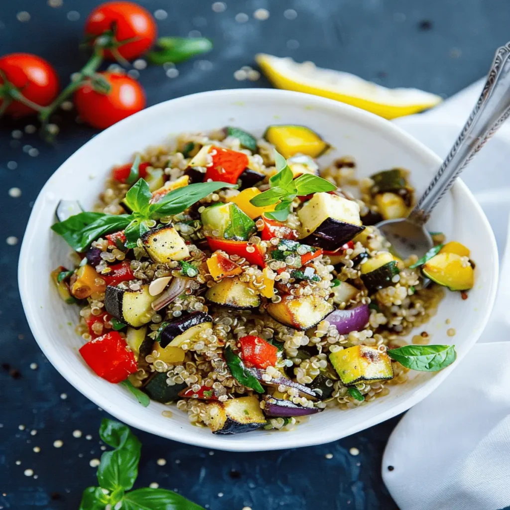 Quick & Easy Quinoa Salad with Roasted Vegetables