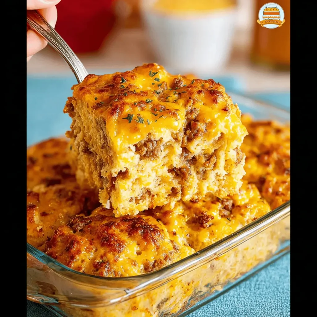 Sausage Cheese Butter Swim Biscuits