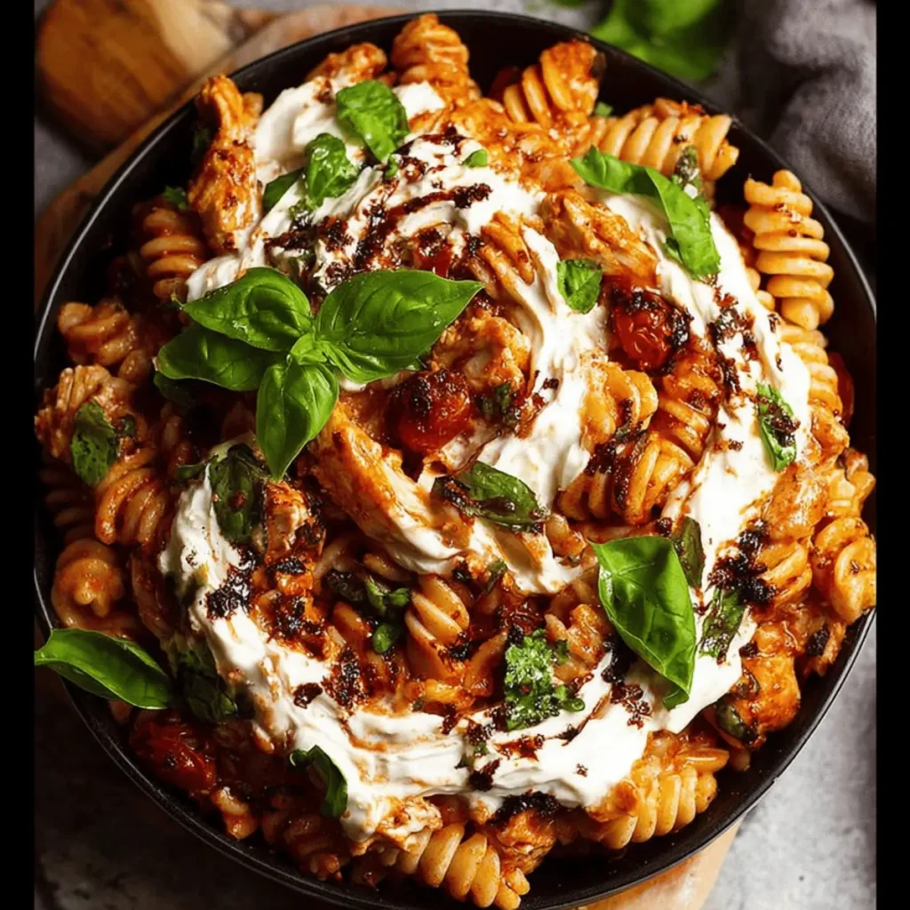 Whipped ricotta one pot chicken pasta