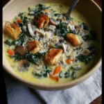 Wild Rice Soup with Mushrooms and Kale