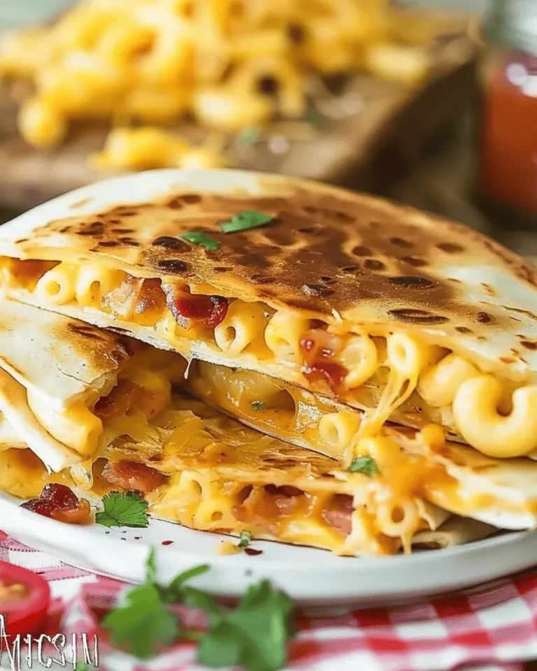 Bacon Ranch Mac Cheese Quesadilla