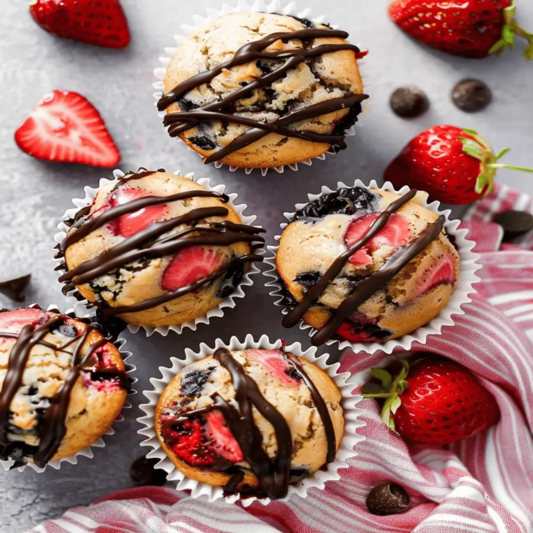 Chocolate Covered Strawberry Muffins