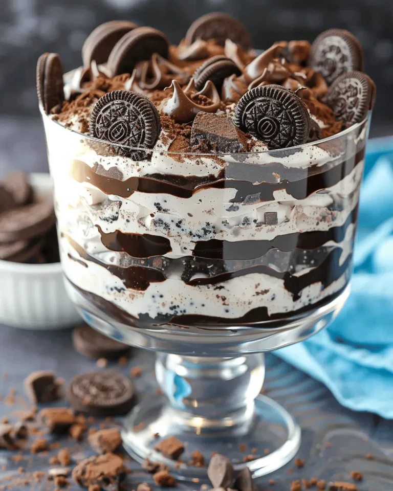 Chocolate Oreo Cheesecake Brownie Trifle
