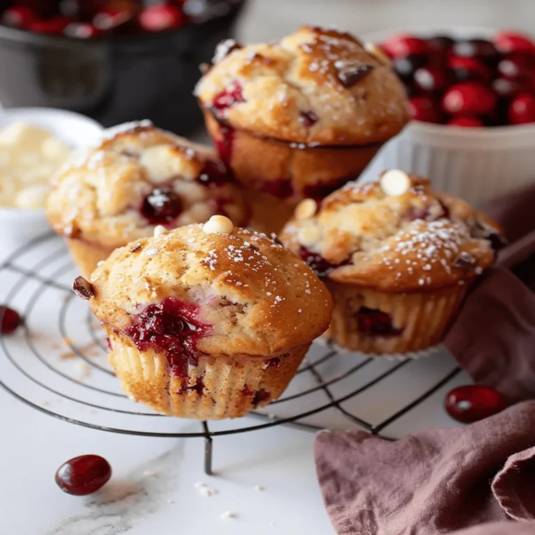 Cranberry White Chocolate Muffins