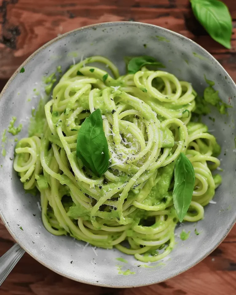 Creamy Avocado Green Spaghetti
