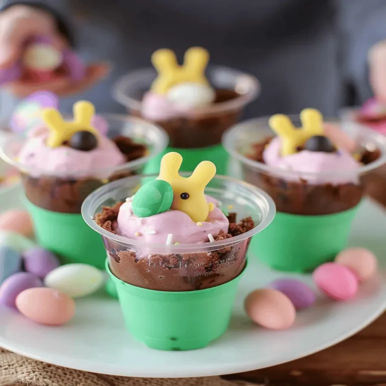 Easter Pudding Dirt Cups