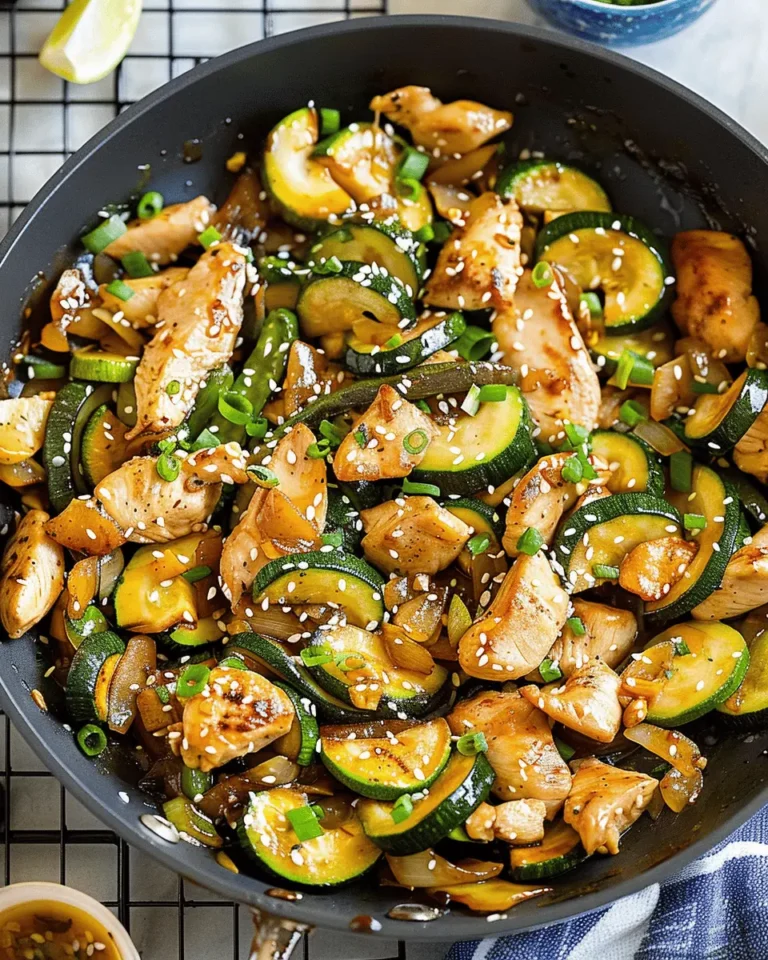 Easy Weeknight Chicken and Zucchini Stir-Fry with Savory Garlic Sauce