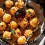 Fried Goat Cheese Balls with Spicy Sage Honey
