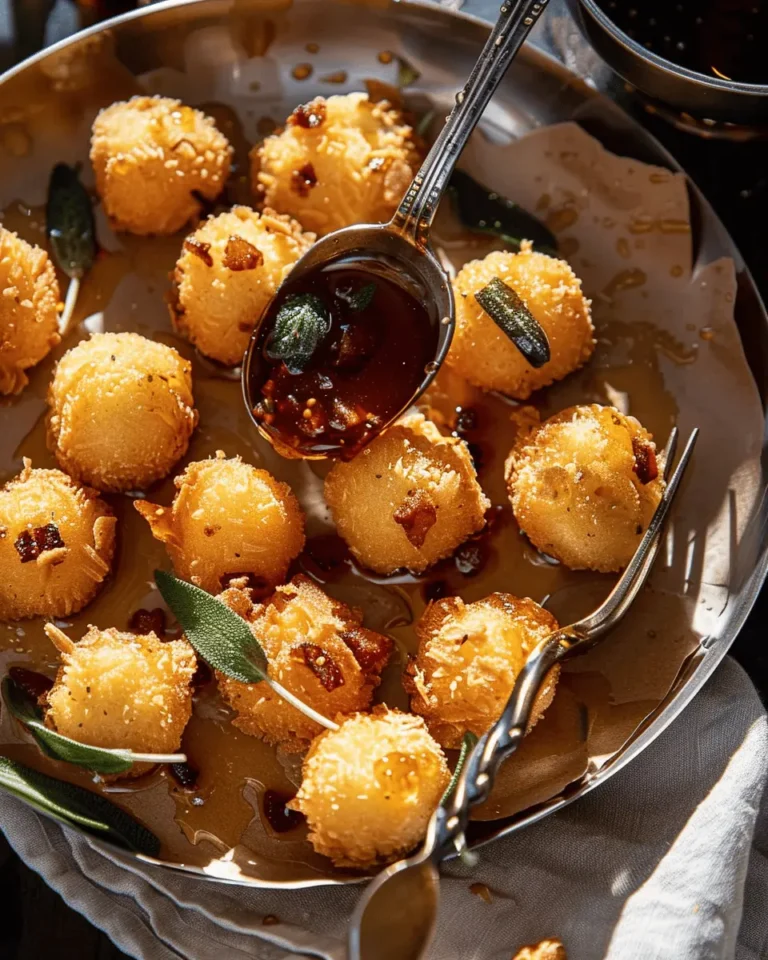 Fried Goat Cheese Balls with Spicy Sage Honey