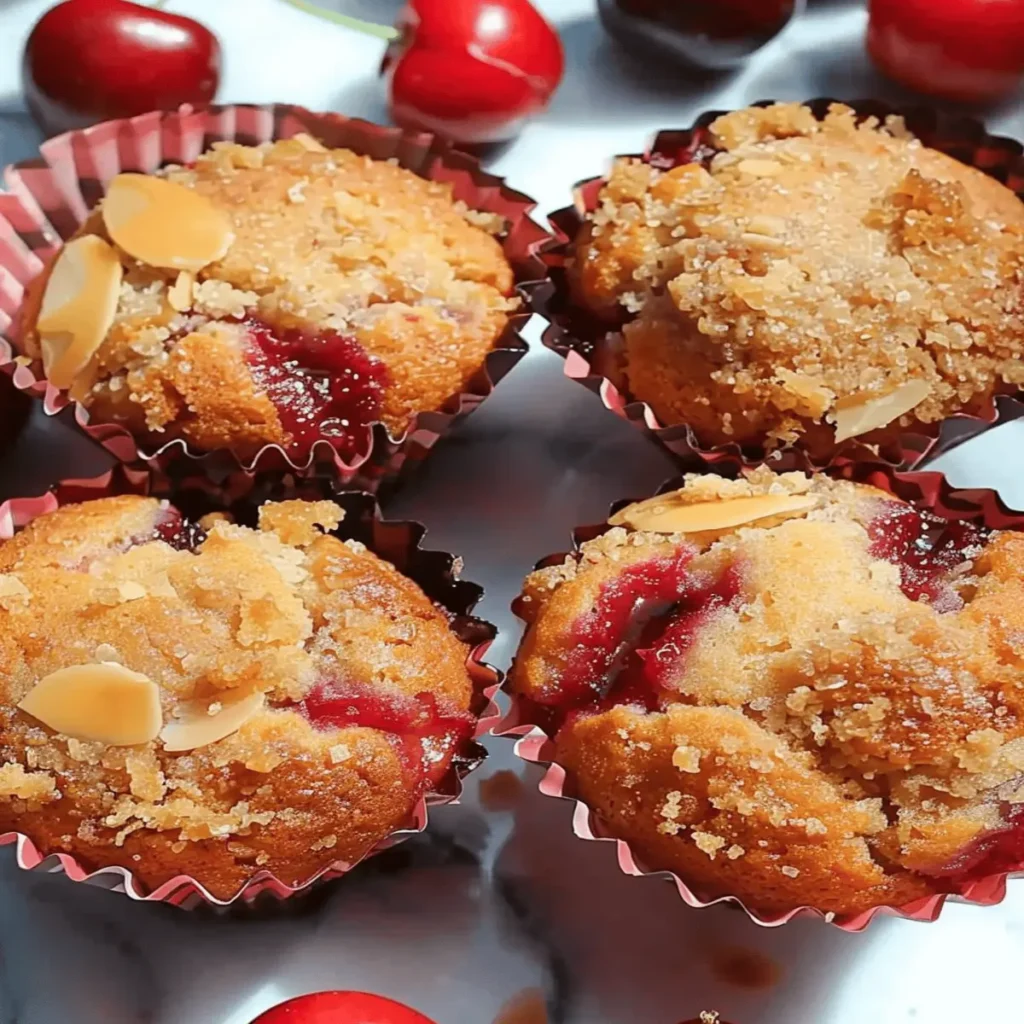 Gluten-Free Cherry Cobbler Muffins