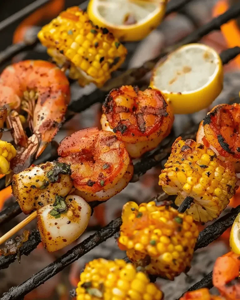 Grilled Seafood Boil Skewers
