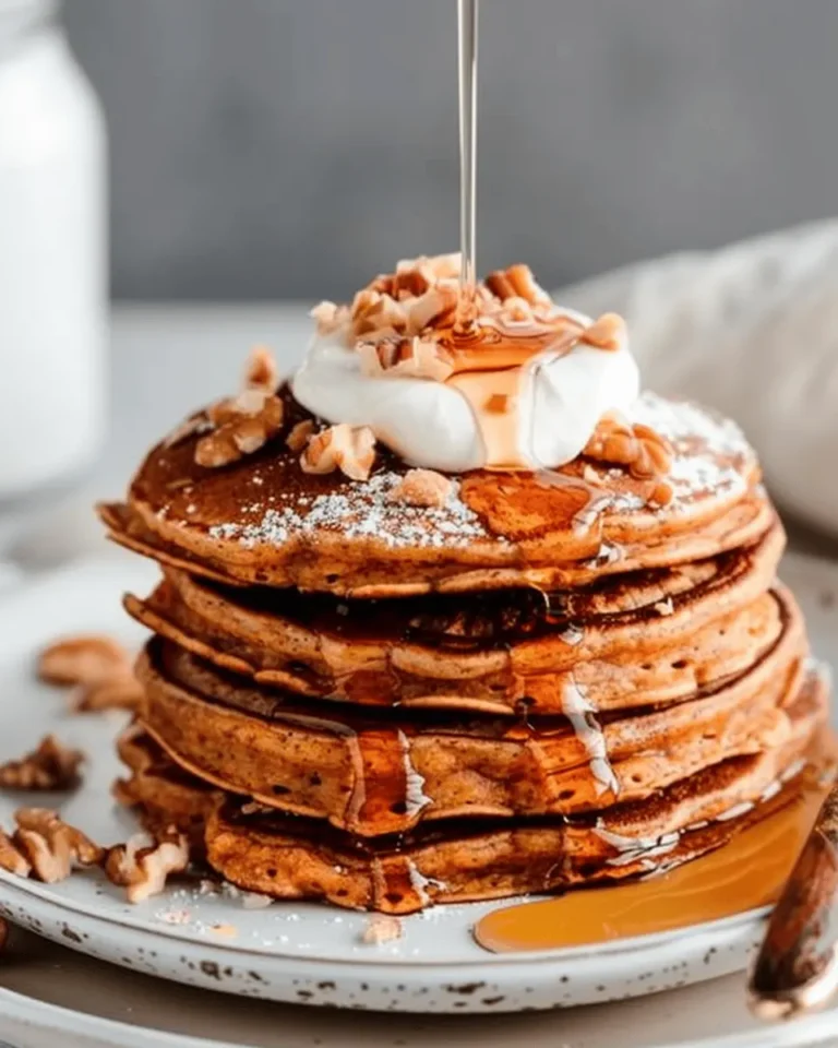 Healthy Carrot Cake Pancakes