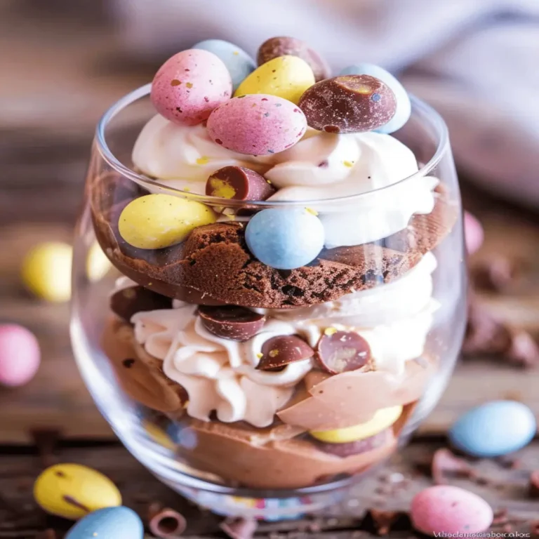 Mini Eggs Easter Brownie Parfaits