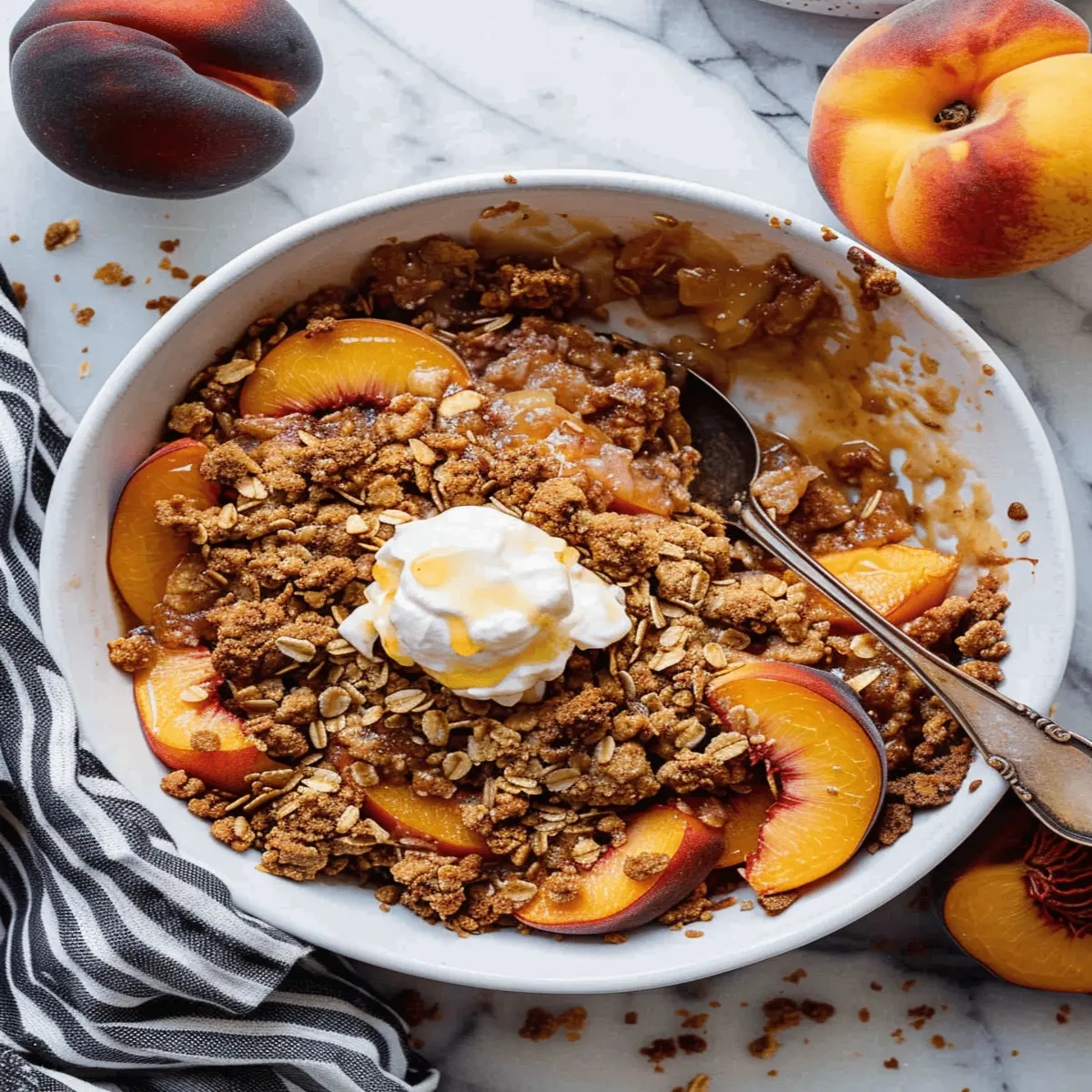 Peach Crisp Perfection: Indulgent Twist on a Classic Treat
