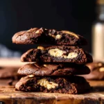 Peanut Butter Filled Brownie Cookies
