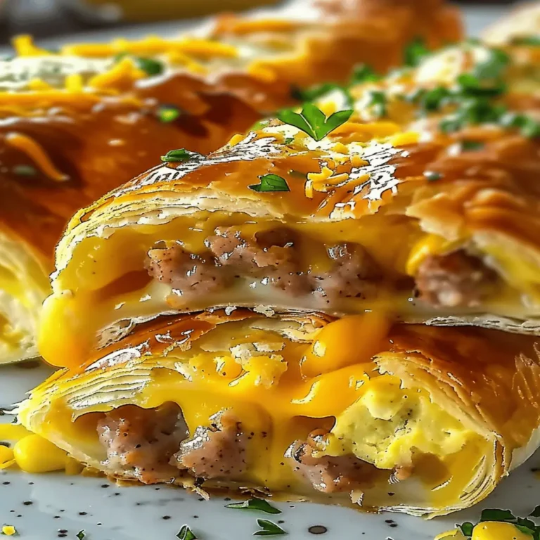 Sausage Egg and Cheese Breakfast Roll-Ups