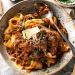 Slow-Cooked Shredded Beef Ragu Pasta