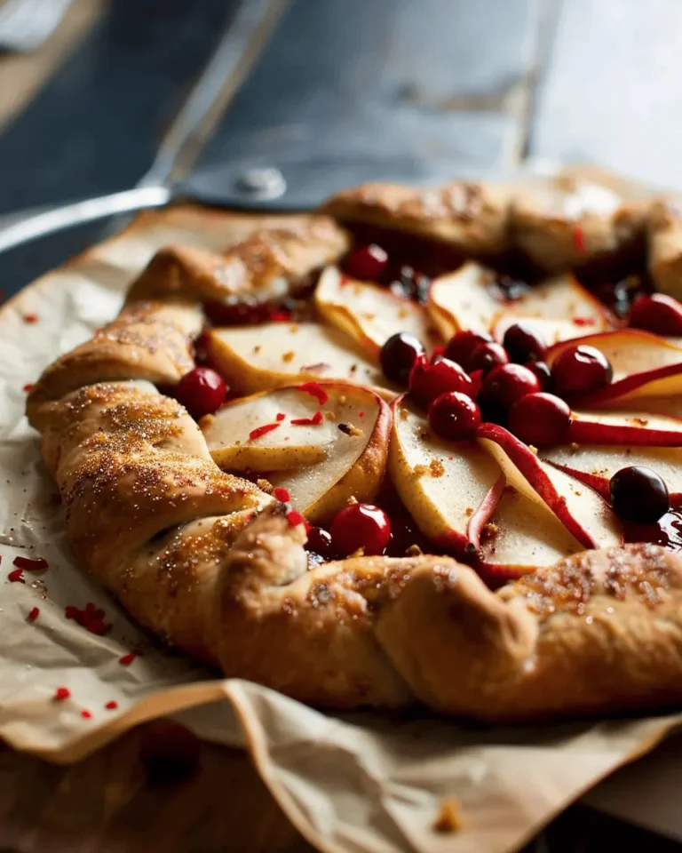 Spiced Pear and Cranberry Galette