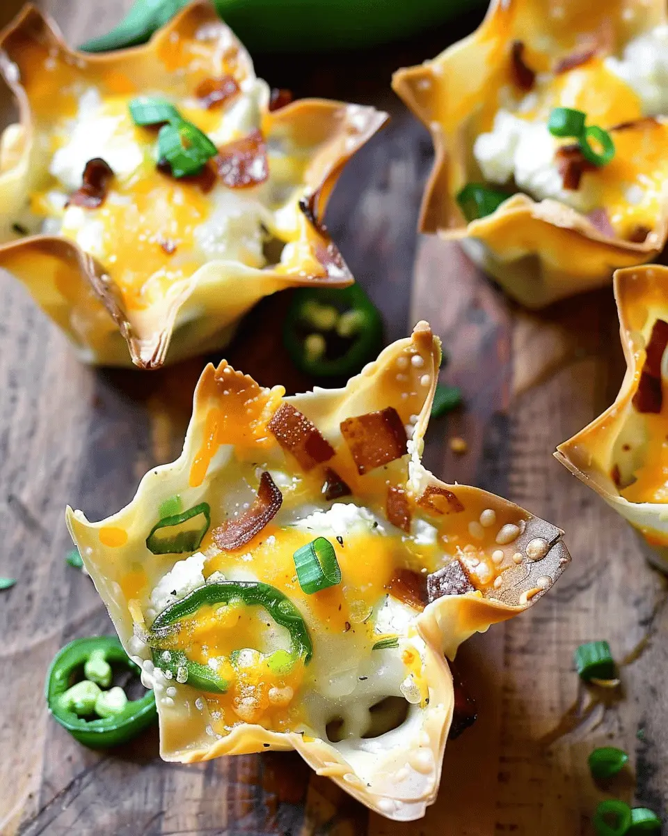 Spicy Jalapeno Popper Wonton Cups: A Flavorful Snack That Delights