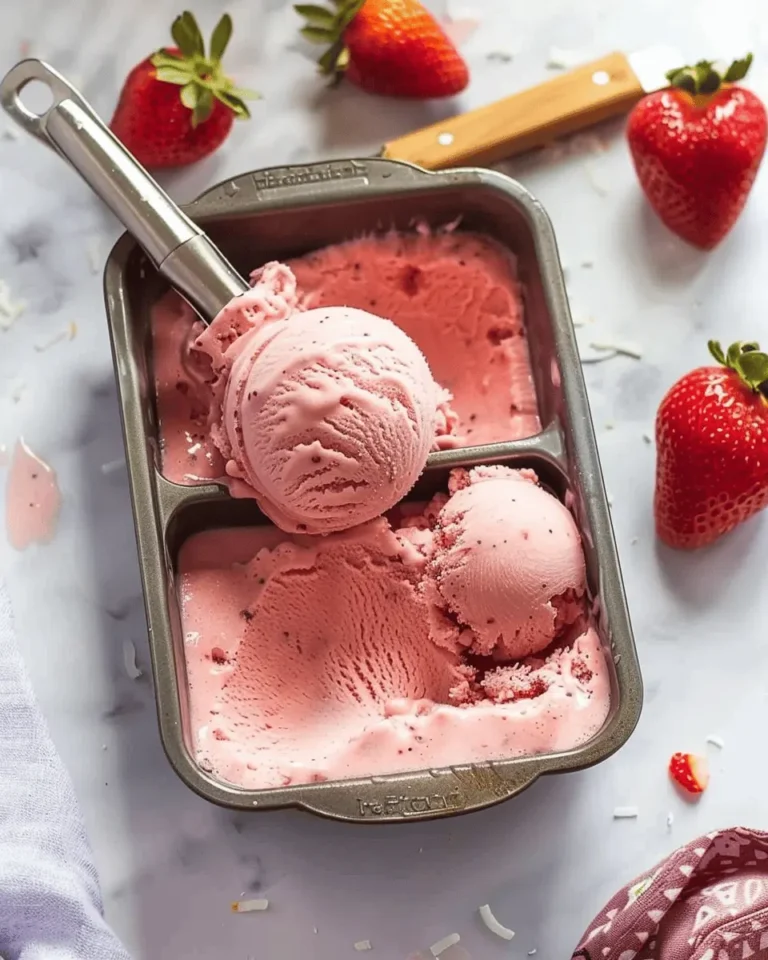 Strawberry Coconut Milk Ice Cream – Easy Vegan Frozen Dessert