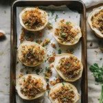 Stuffed Patty Pan Squash with Sausage and Rice
