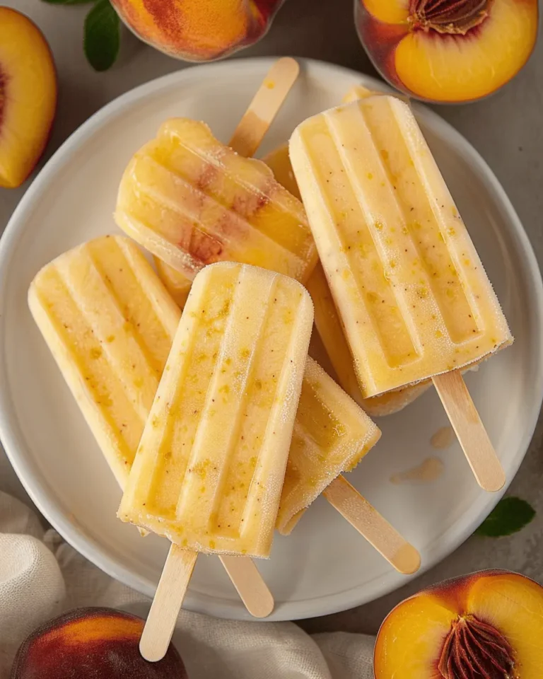 Two-Ingredient Frozen Peach Pops