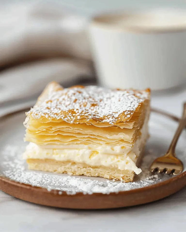 Vanilla Slice with Puff Pastry – Creamy Custard Bakery-Style Treat