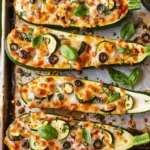 Zucchini Pizza Boats