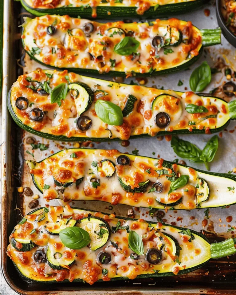 Zucchini Pizza Boats