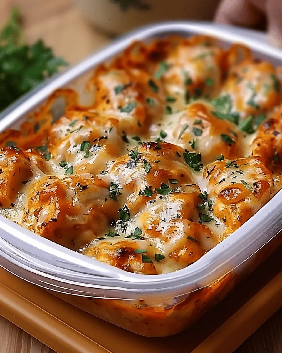 High-Protein Creamy Garlic Cheesy Chicken & Potatoes