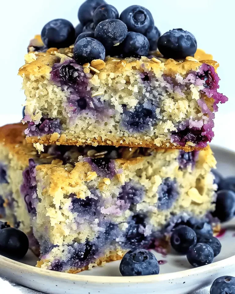 Healthy Yogurt Oat Blueberry Breakfast Cake Delights!