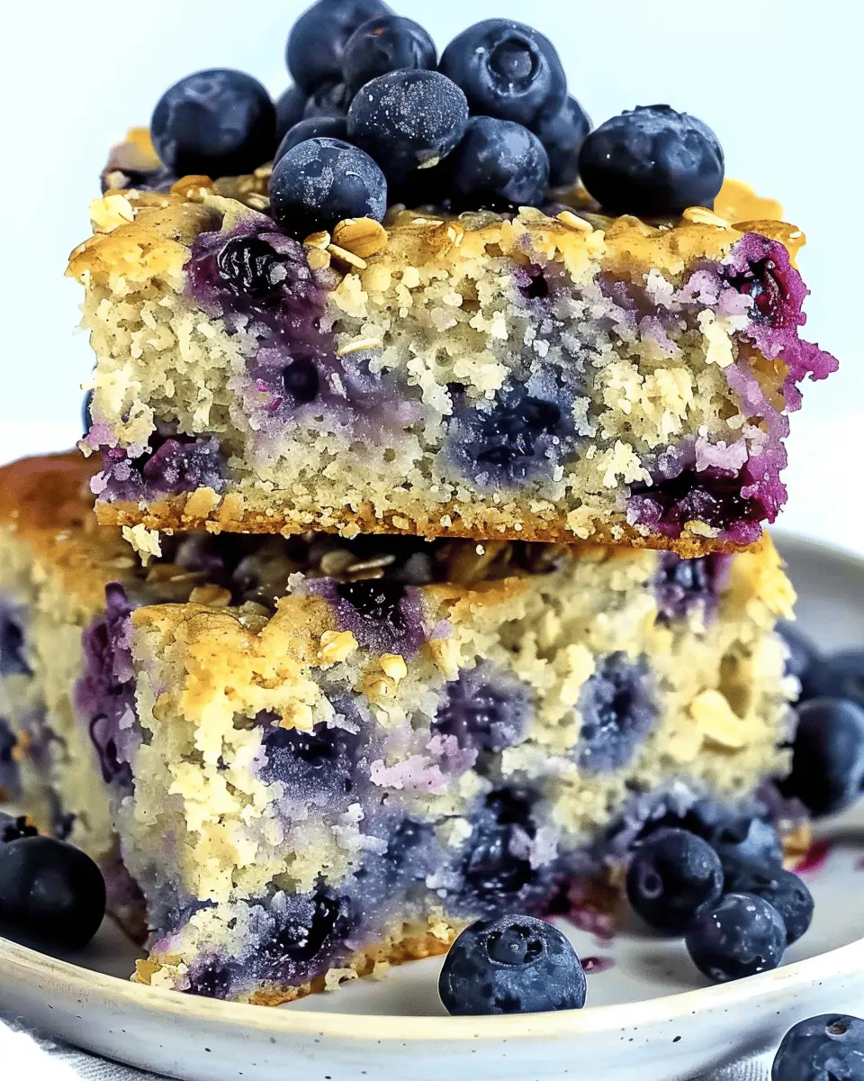 Healthy Yogurt Oat Blueberry Breakfast Cake Delights!
