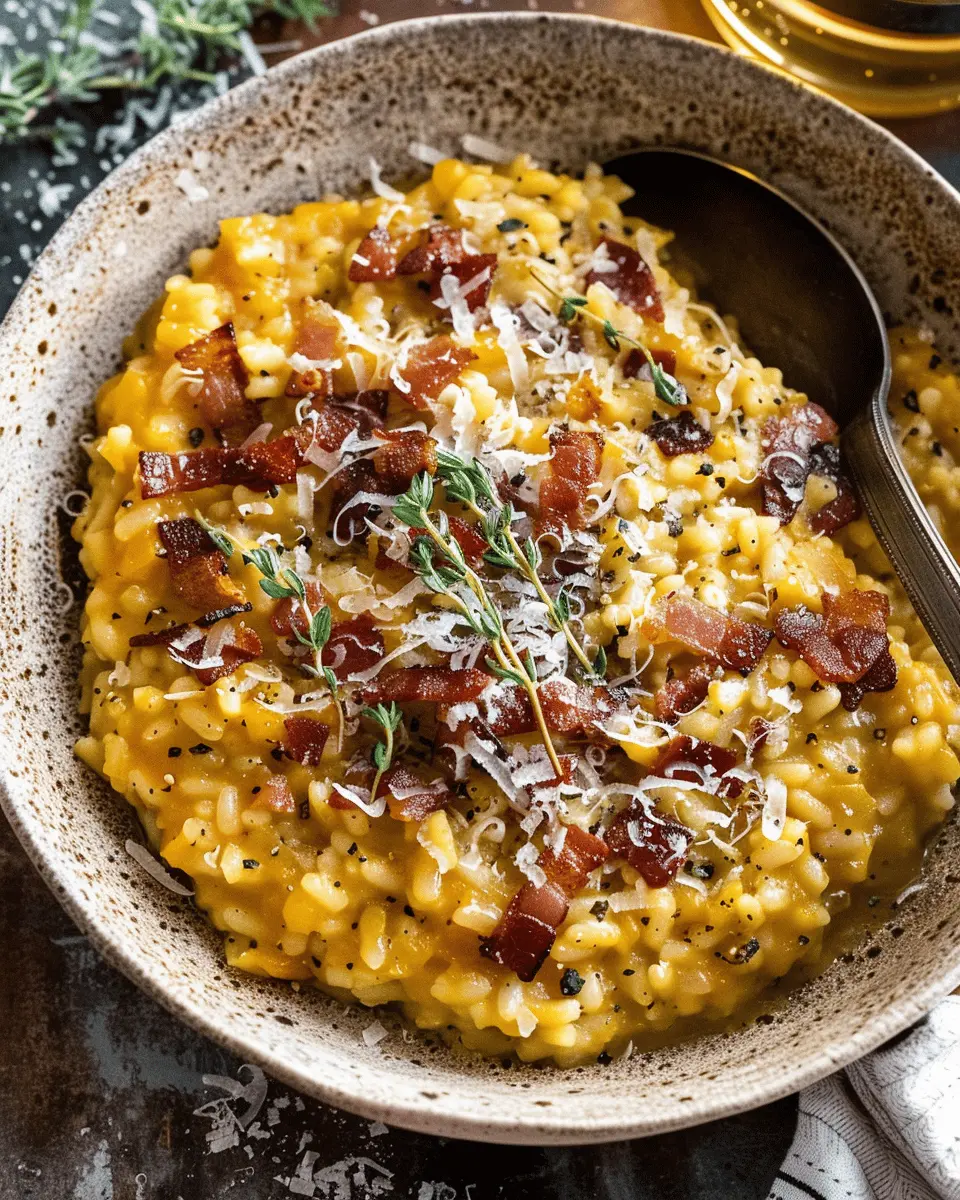 Pumpkin Risotto with Bacon & Parmesan