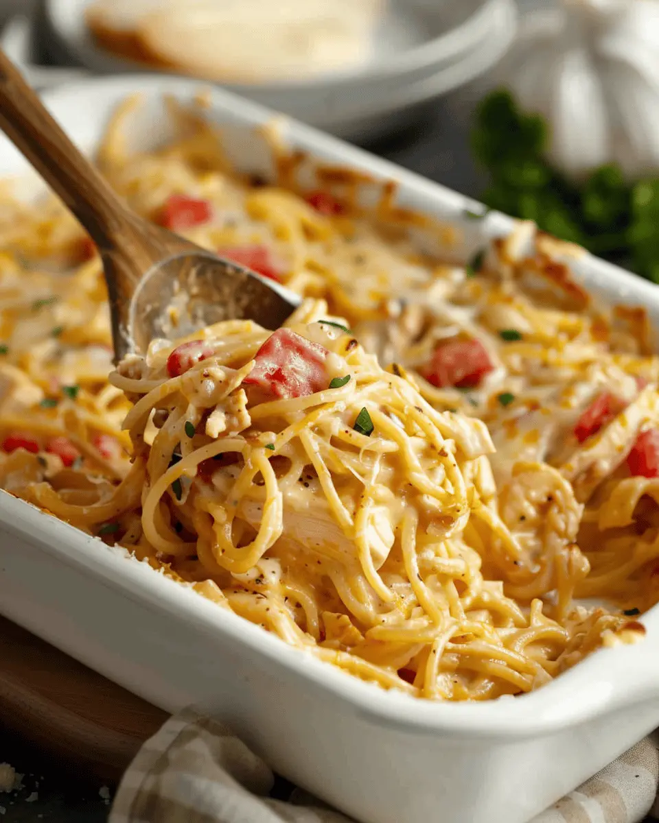 Baked Chicken Spaghetti: Creamy, Cheesy, and Family-Friendly Dinner