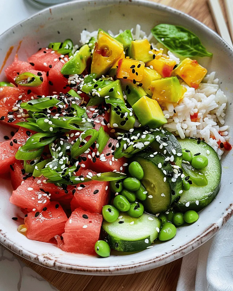 Sweet-Heat Watermelon Poke