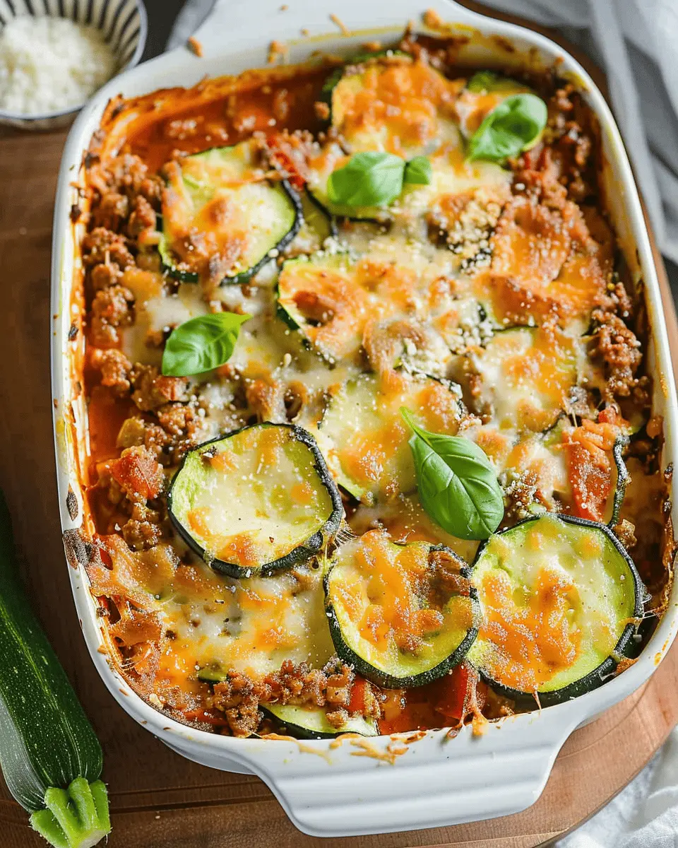 Zucchini Ground Beef Casserole
