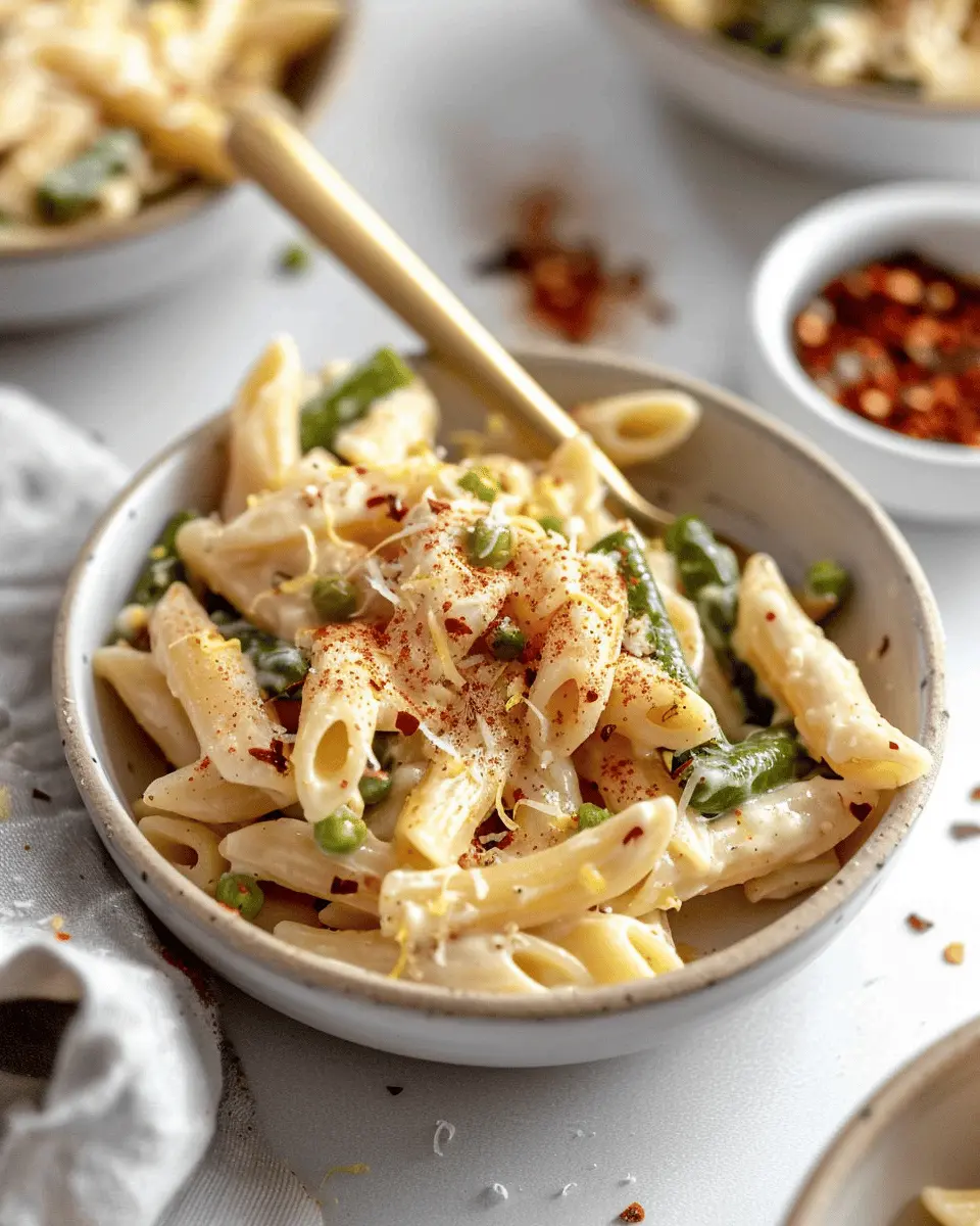 Vegan Lemon White Bean Pasta