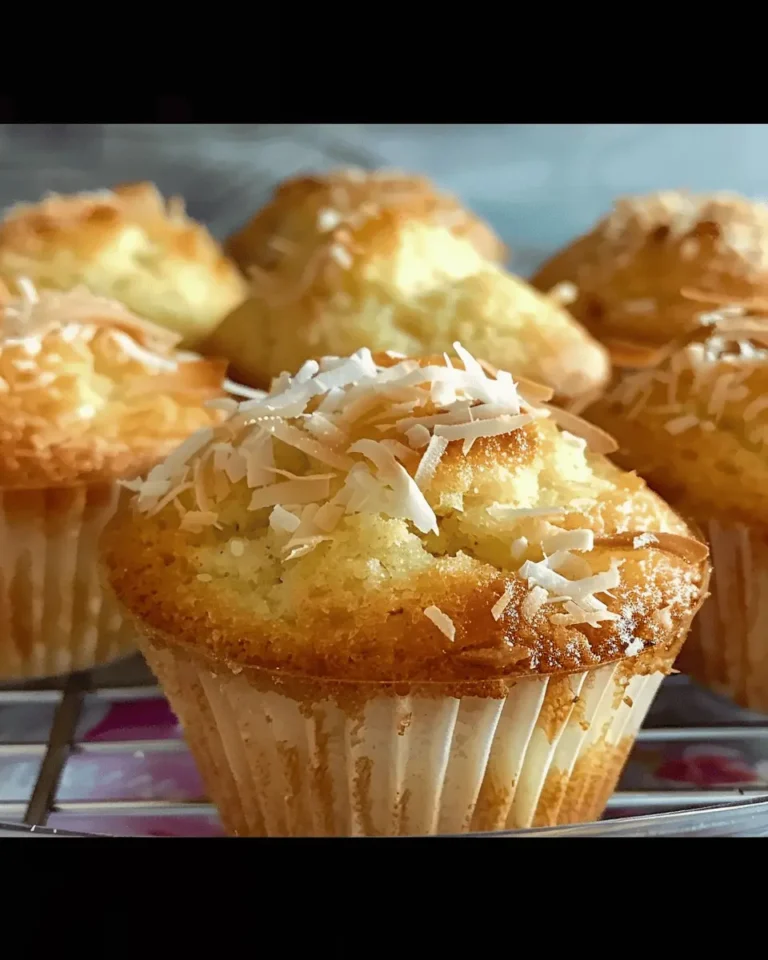 Fluffy Buttermilk Peach And Coconut Bakery Style Muffins