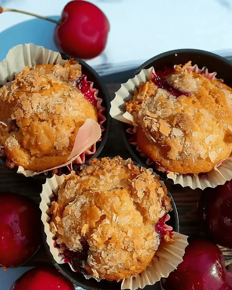 Gluten-Free Cherry Cobbler Muffins