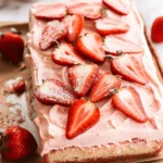 Strawberry Jam Sheet Cake with Cream Cheese Frosting