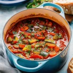 Rustic Mediterranean Vegetable Ratatouille Soup