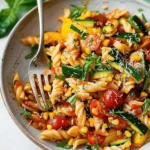 Summer Cavatelli with Corn, Tomatoes and Zucchini