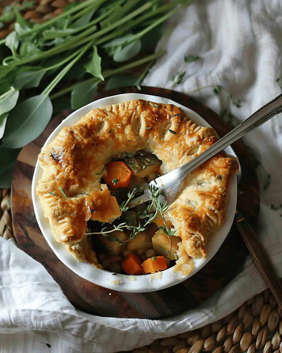 Roasted Autumn Vegetable Pot Pies