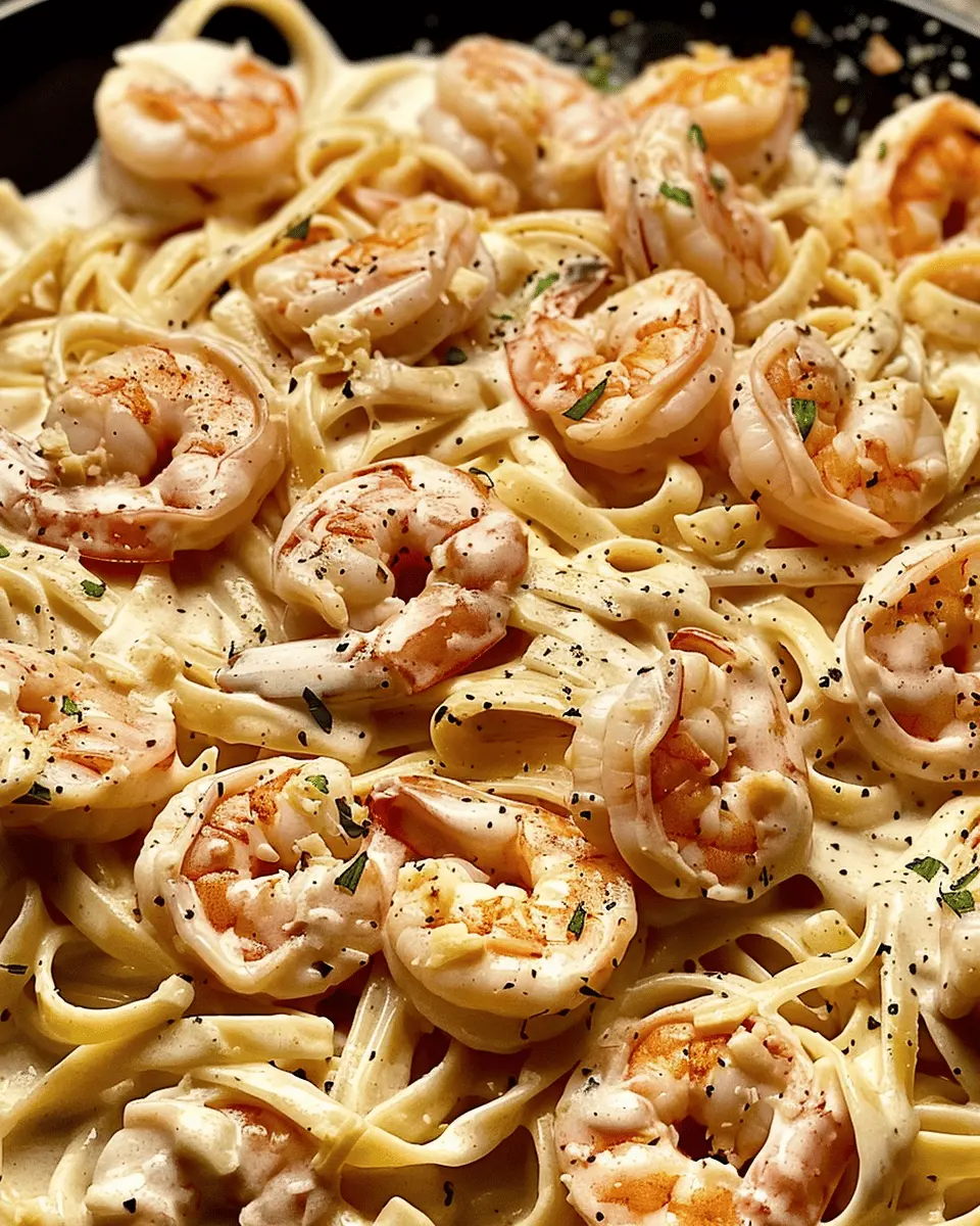 Creamy Shrimp Fettuccine Alfredo: Indulgent Garlic Parmesan Delight