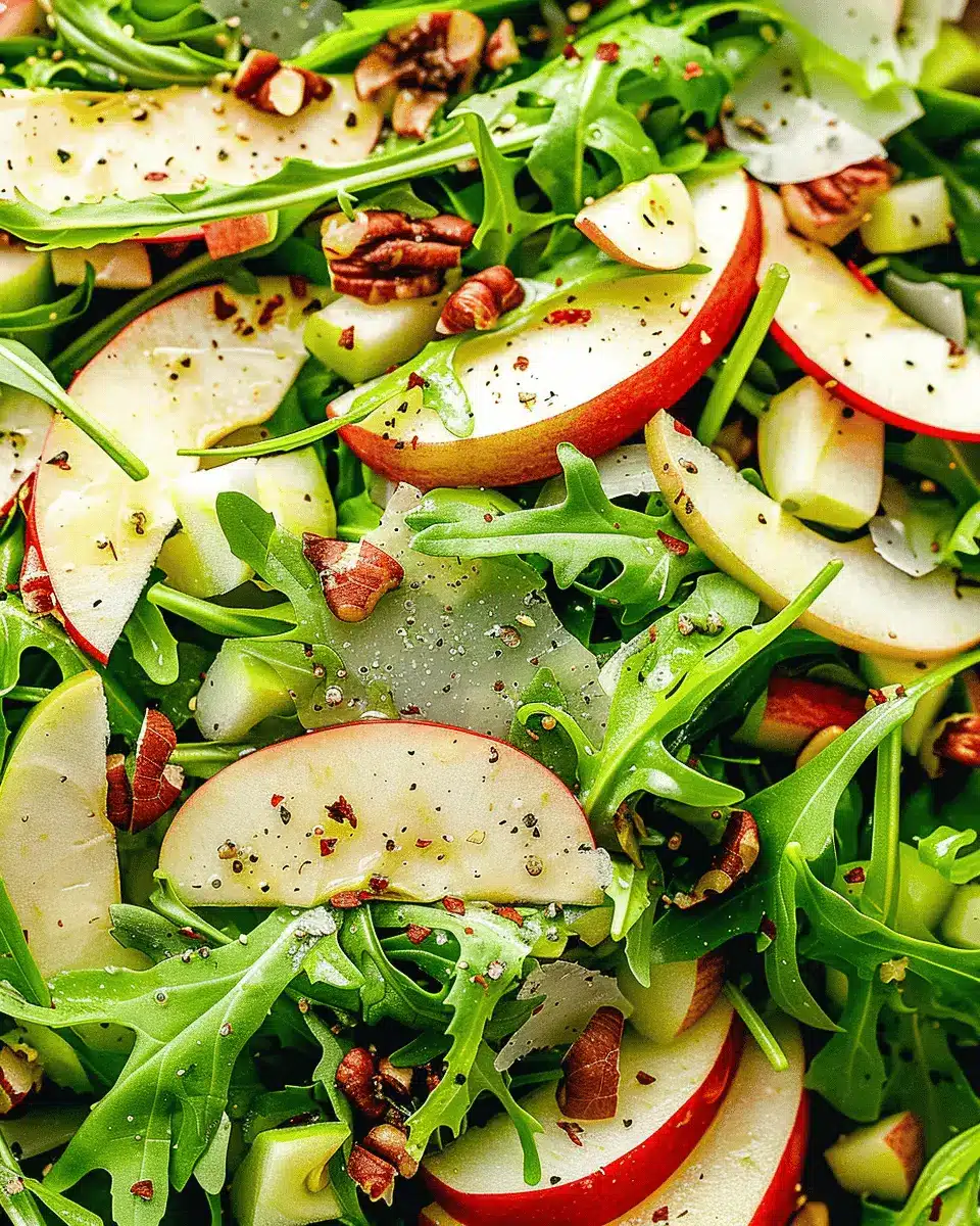 Apple Arugula Salad – Crisp, Refreshing & Bursting with Flavor with Turkey Bacon