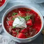 Authentic Ukrainian Borscht Soup