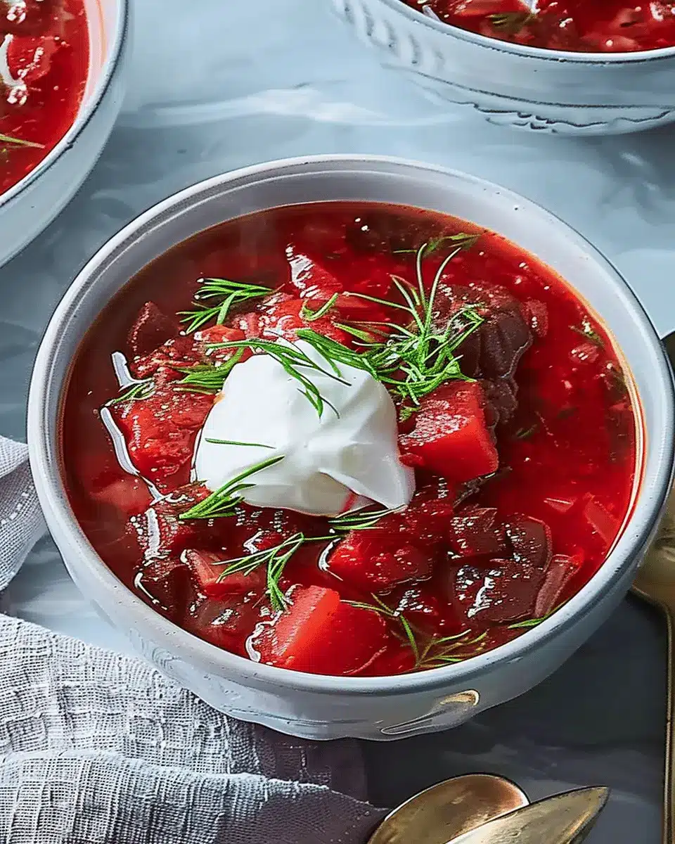 Authentic Ukrainian Borscht Soup: A Heartwarming, Homemade Delight